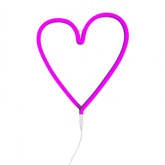 A Little Lovely Company Heart Neon Wall Light in Pink
